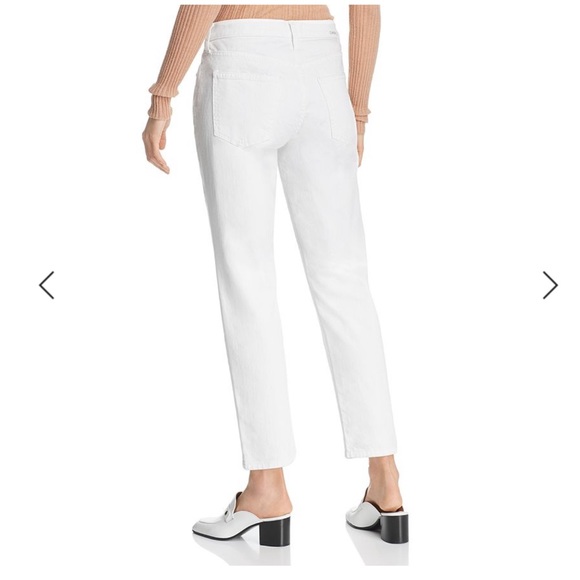 Current Elliott The Fling Slim Boyfriend Jean Sugar White Denim Sz 27 NWT - Picture 6 of 15